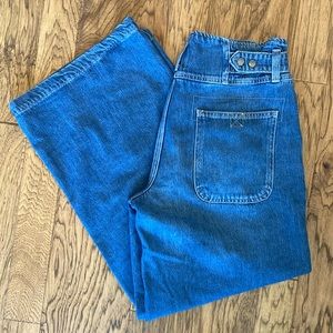 Free People wide leg trouser jeans size small